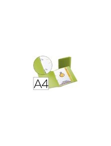 Carpeta liderpapel 2 anillas redondas mini 15 mm 49073 polipropileno din a4 verde translucido