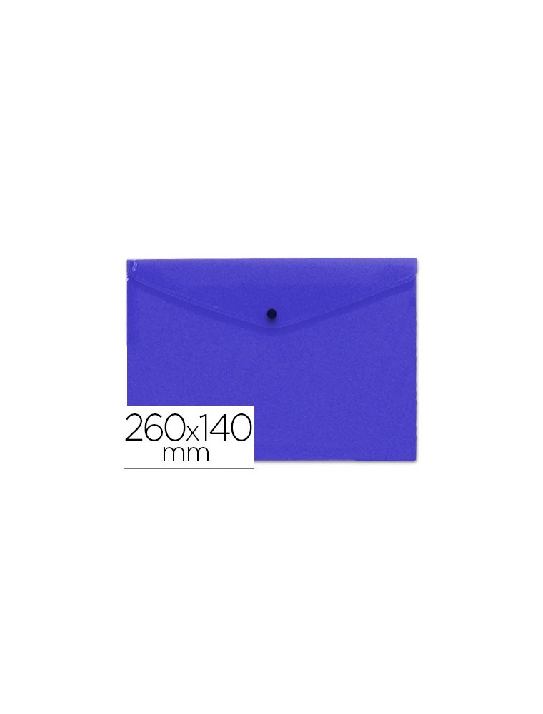 Carpeta liderpapel dossier broche polipropileno tamaño sobre americano 260x140 mm azul translucido