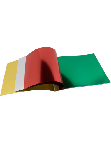 Bloc trabajos manuales liderpapel papel metalizado 240x315mm 10 hojas colores surtidos