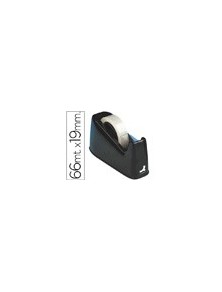 Portarrollo sobremesa q-connect plastico para cintas de 33 y 66 mt color negro