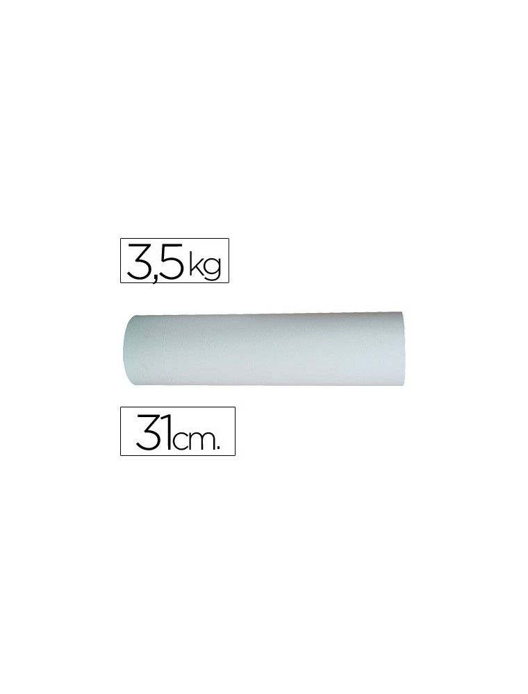 Papel blanco bobina de 31 cm 3,5 kg