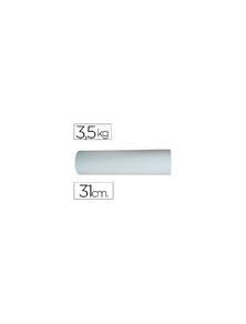 Papel blanco bobina de 31 cm 3,5 kg