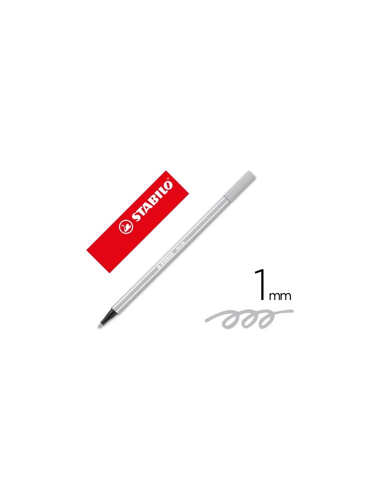 Rotulador stabilo acuarelable pen 68 gris azulado palido 1 mm