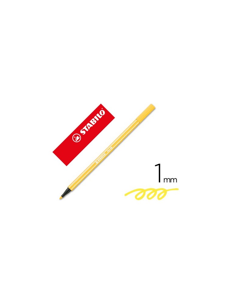 Rotulador stabilo acuarelable pen 68 amarillo 1 mm