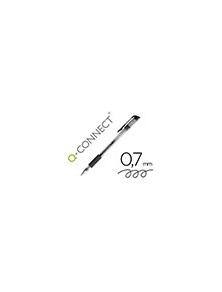 Boligrafo q-connect tinta gel negro 0,7 mm sujecion de caucho