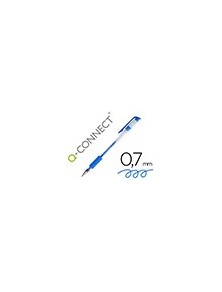 Boligrafo q-connect tinta gel azul 0,7 mm sujecion de caucho