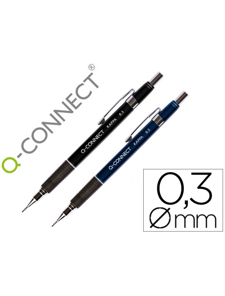 Portaminas q-connect kappa 0,3 mm sujecion de caucho