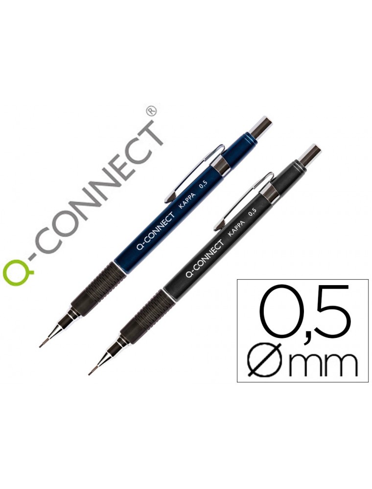 Portaminas q-connect kappa 0,5 mm sujecion de caucho