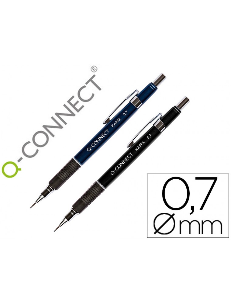 Portaminas q-connect kappa 0,7 mm sujecion de caucho