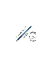 Boligrafo q-connect 4 en 1 tinta 4 colores retractil con sujecion de caucho