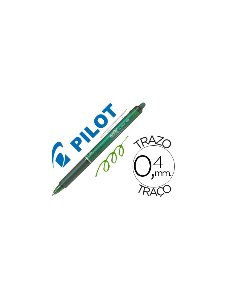 Boligrafo pilot frixion clicker borrable 0,7 mm color verde