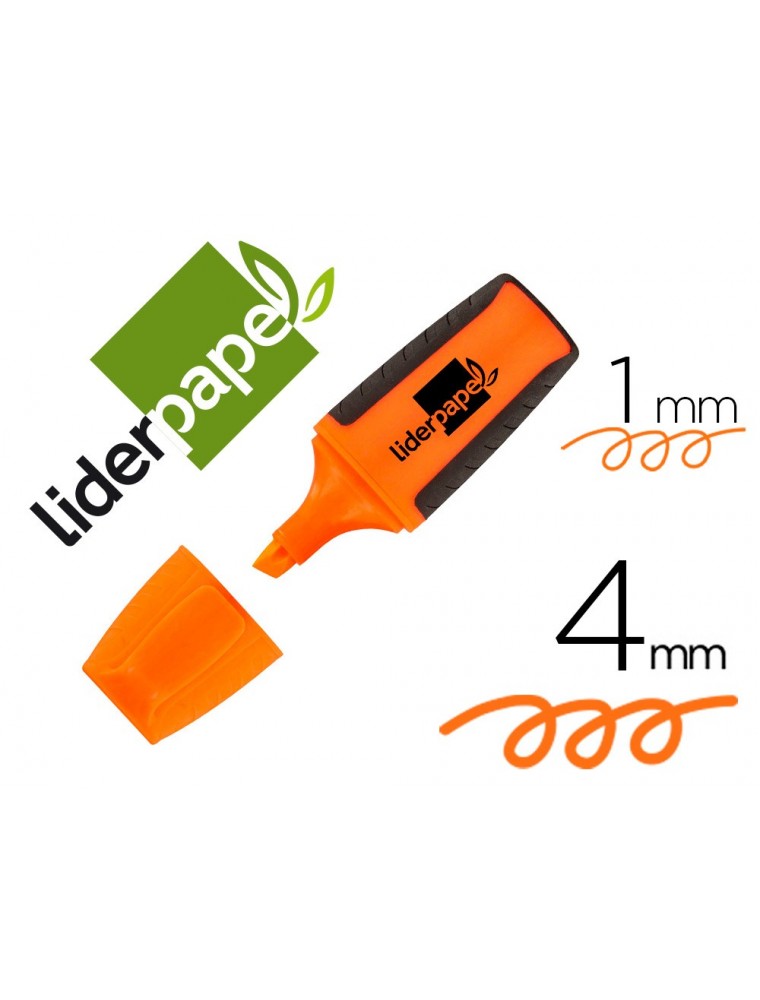 Rotulador liderpapel mini fluorescente naranja