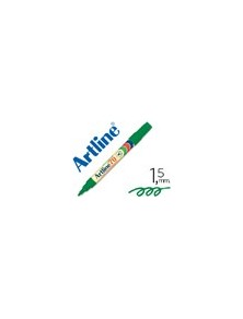 Rotulador artline marcador permanente ek-70 verde punta redonda 1.5 mm papel metal y cristal