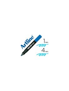 Rotulador artline fluorescente ek-660 azul punta biselada