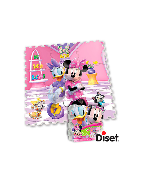 Puzzle diset alfombra foam minnie 90,5x90,5 cm