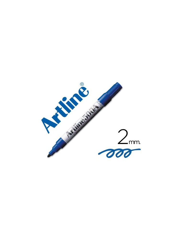 Rotulador artline pizarra ek-500 azul punta redonda 2 mm recargable