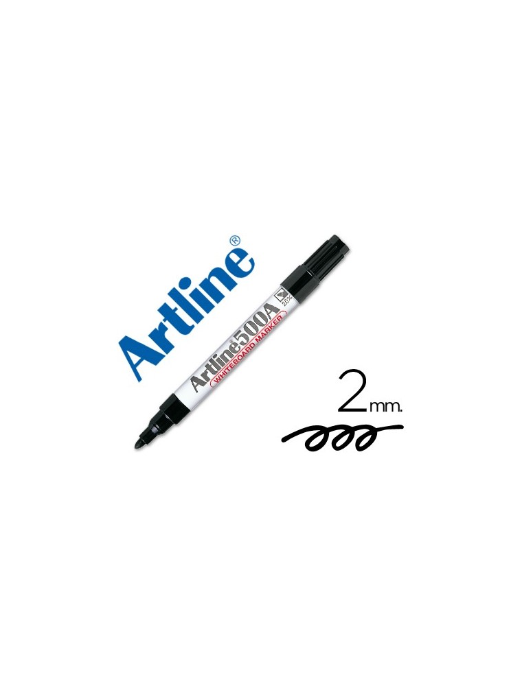 Rotulador artline pizarra ek-500 negro punta redonda 2 mm recargable