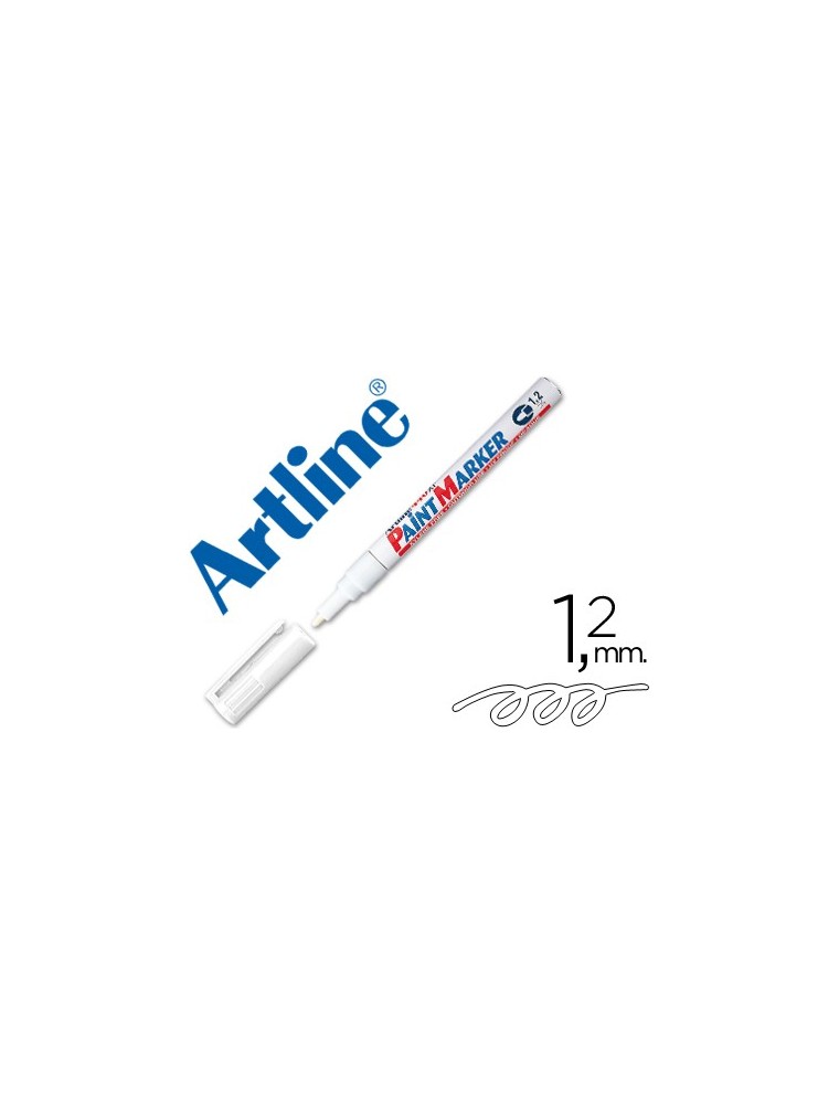 Rotulador artline marcador permanente ek-440 xf blanco punta redonda 1.2 mm metal caucho y plastico