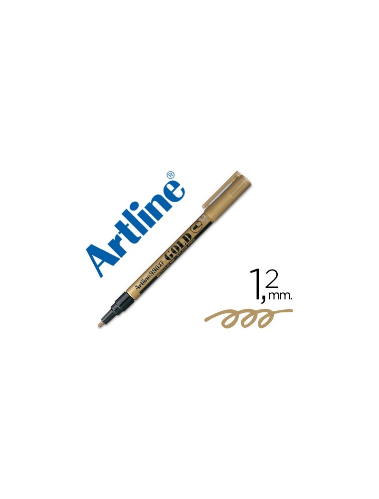 Rotulador artline marcador permanente punta metalica ek-990 oro punta redonda 1.2 mm