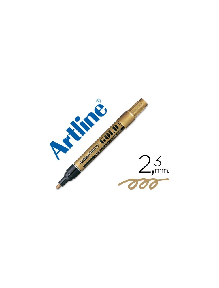 Rotulador artline marcador permanente tinta metalica ek-900 oro punta redonda 2.3 mm