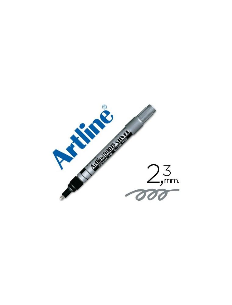 Rotulador artline marcador permanente tinta metalica ek-900 plata punta redonda 2.3 mm