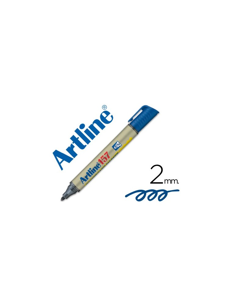 Rotulador artline pizarra ek-157 azul -punta redonda 2 mm