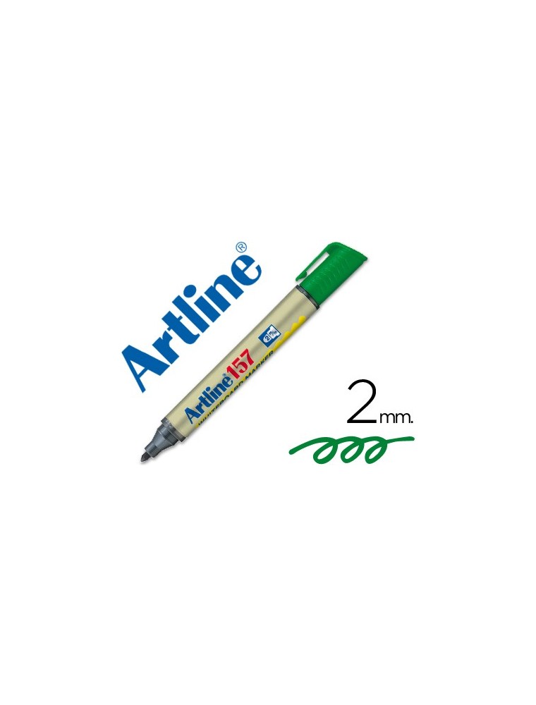 Rotulador artline pizarra ek-157 verde -punta redonda 2 mm