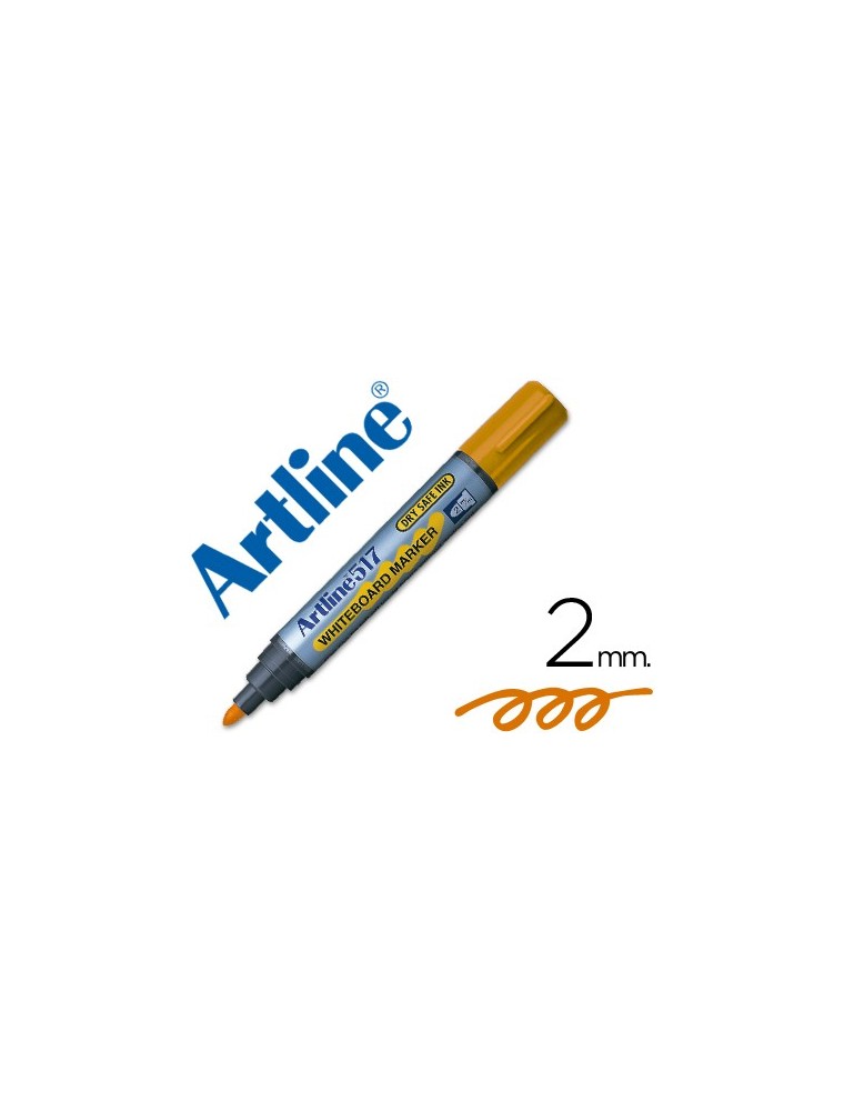 Rotulador artline pizarra ek-517 naranja punta redonda 2 mm tinta de bajo olor