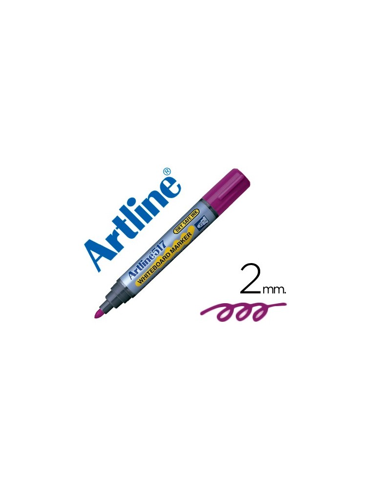 Rotulador artline pizarra ek-517 violeta punta redonda 2 mm tinta de bajo olor