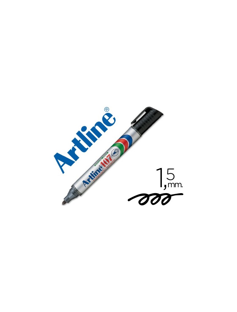 Rotulador artline marcador permanente 107 negro punta redonda