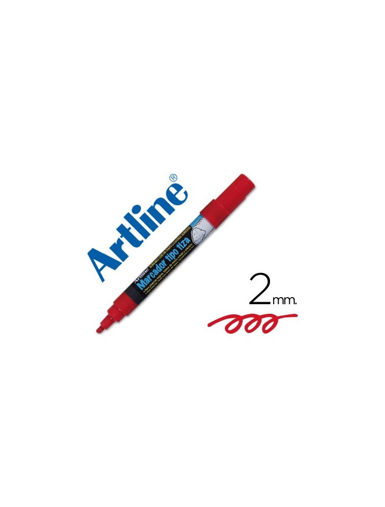 Rotulador artline pizarra verde negra epw-4-ro color rojo bolsa de 4 unidades