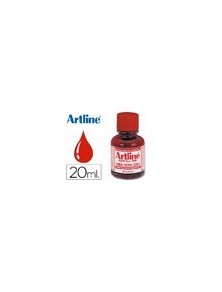 Tinta artline rojo para rotulador pizarra blanca 500-a frasco de 20 ml