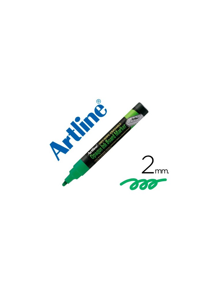 Rotulador artline pizarra verde negra epw-4 ve-gr color verde fluorescente bolsa de 4 unidades