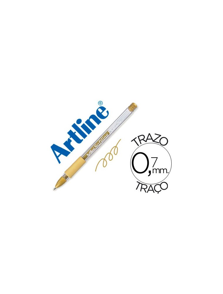 Boligrafo artline 1900 softline tinta aceite metalico oro