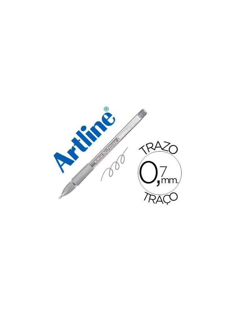 Boligrafo artline 1900 softline tinta aceite metalico plata