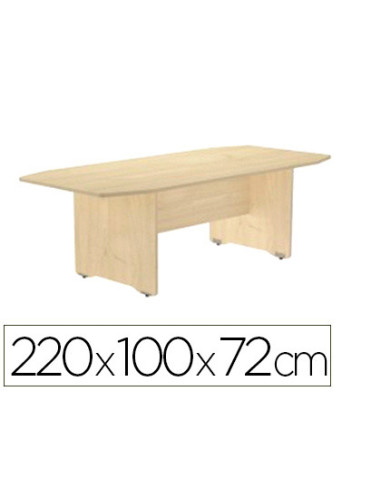 Mesa de reunion rocada meeting 3003aa01 estructura madera haya tablero madera haya 220x100x72 cm