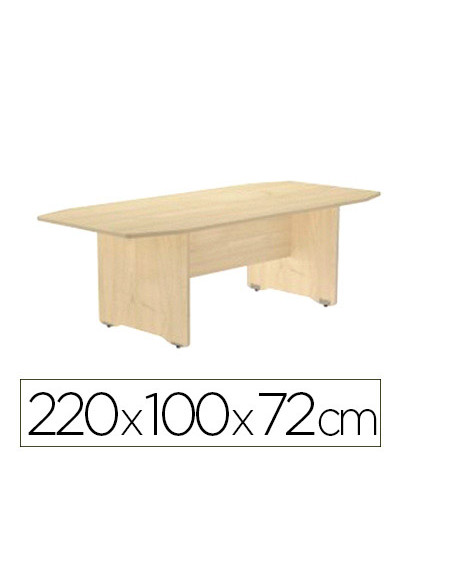 Mesa de reunion rocada meeting 3003aa01 estructura madera haya tablero madera haya 220x100x72 cm