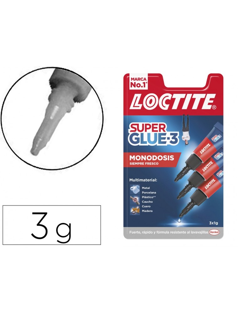 Pegamento loctite super glue 3 1 gr blister mono dosis