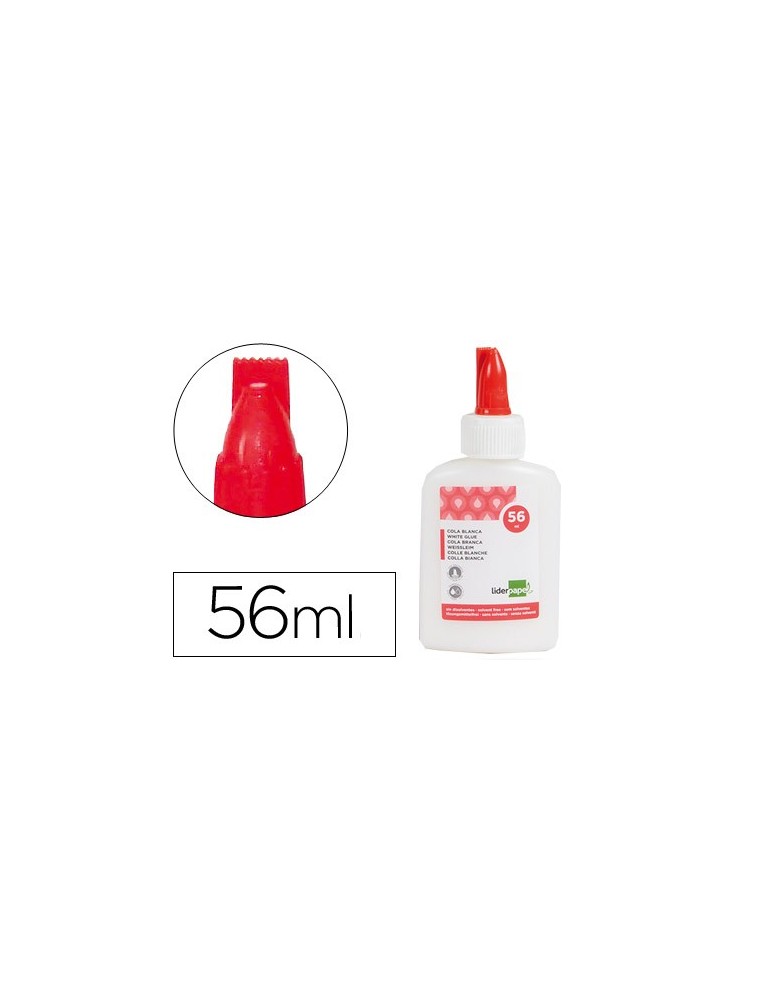 Pegamento cola blanca lavable liderpapel bote de 56 ml