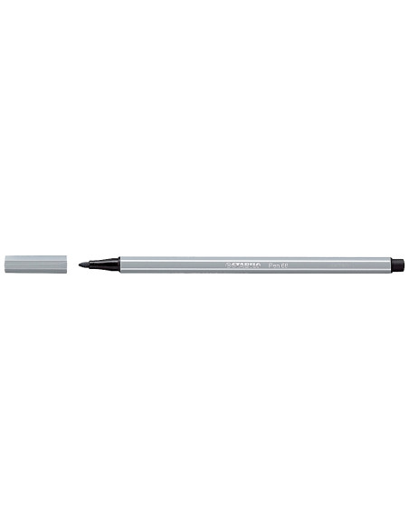 STABILO ROTULADOR PEN 68 GRIS MEDIO CAJA 10 UD