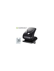 Taladrador q-connect kf01236 2 taladros color negro abertura 3,5 mm capacidad 40 hojas