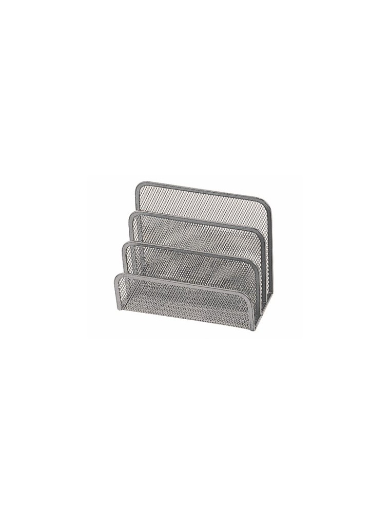 Soporte para cartas q-connect metalico rejilla gris 170x135x83 mm