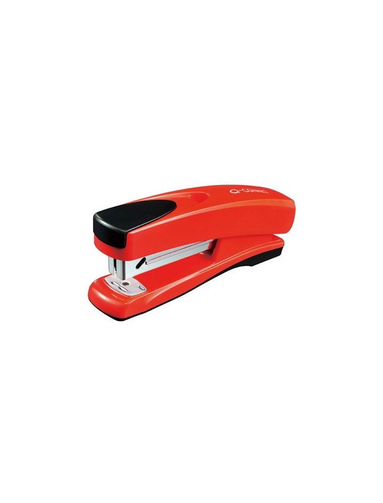 Grapadora q-connect kf02150 metalica roja capacidad 20 hojas