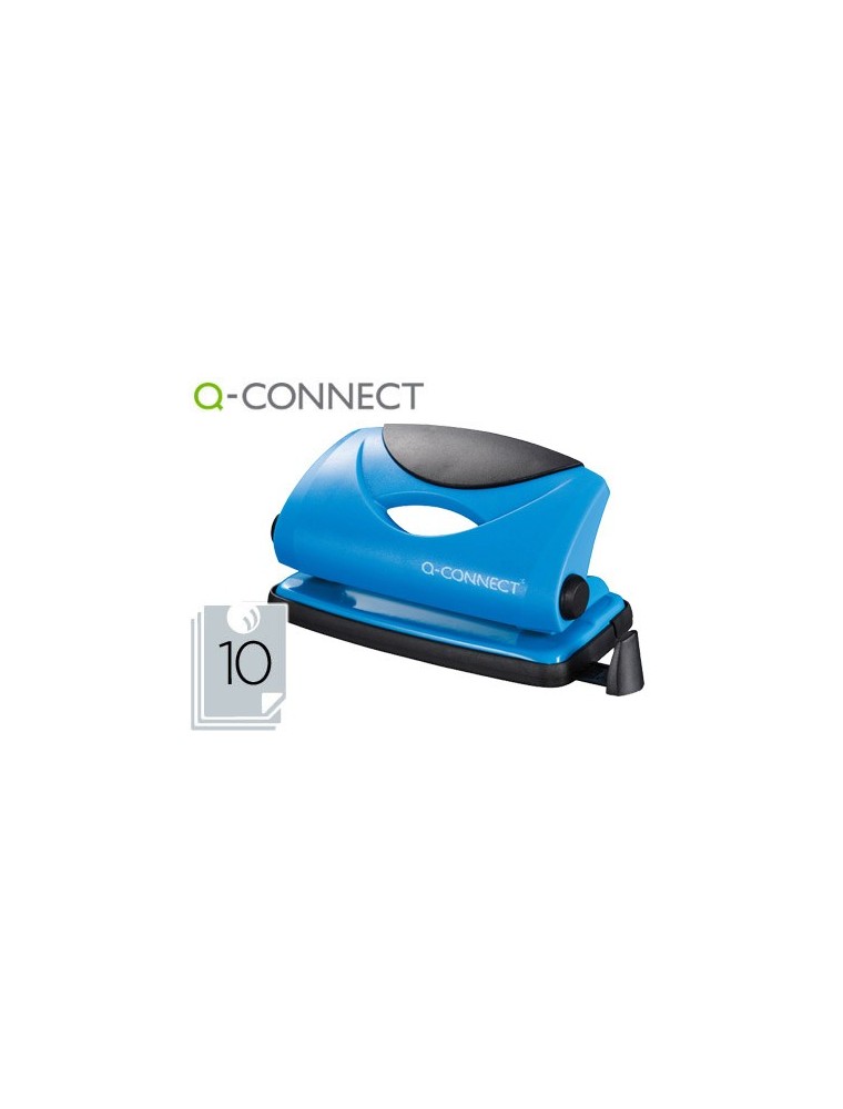 Taladrador q-connect kf02153 azul abertura 1 mm capacidad 10 hojas