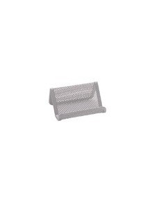 Portatarjetas q-connect metalico plata 11x7,5x5 cm