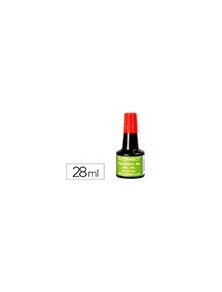 Tinta tampon q-connect rojo frasco de 28 ml