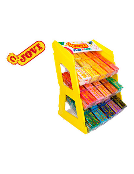 Plastilina jovi 70 expositor sobremesa 180 unidades colores surtidos