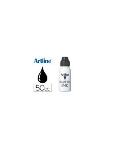 Tinta tampon artline negra frasco de 50 cc