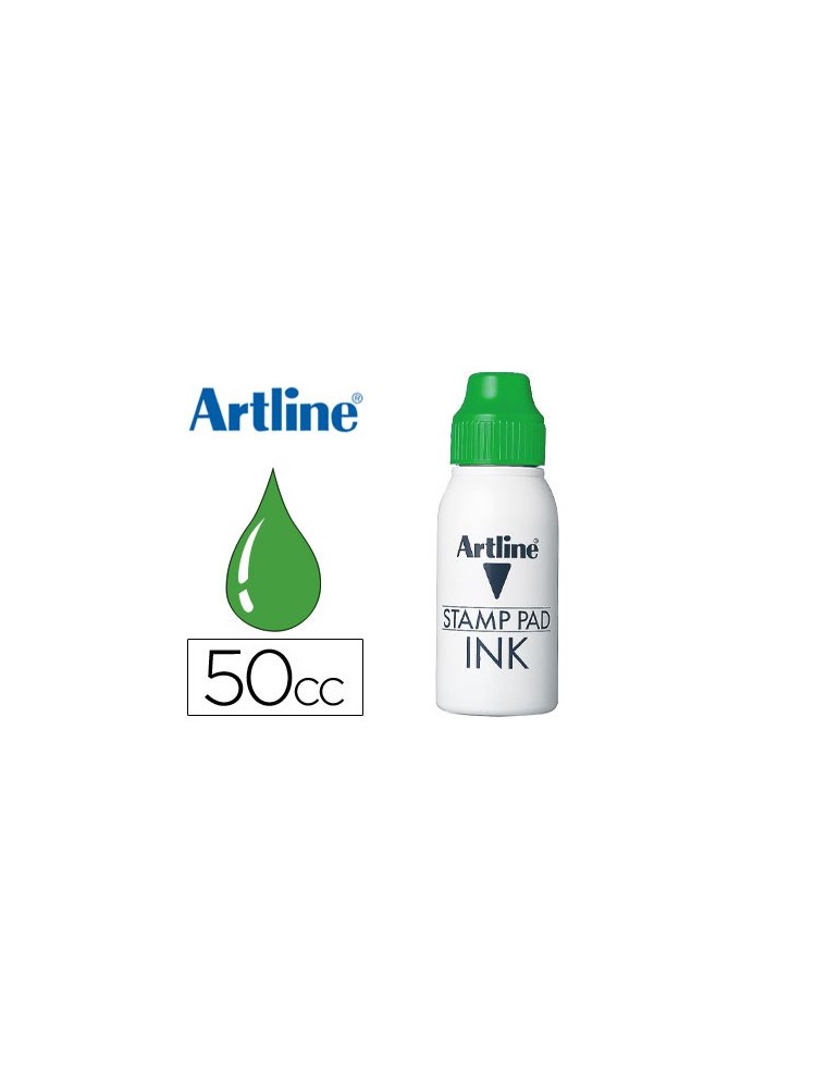 Tinta tampon artline verde frasco de 50 cc