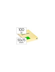 Bloc de notas adhesivas quita y pon q-connect 51x76 mm con 100 hojas